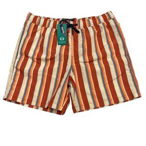 Coast Clothing Company Shorts Mens L Retro Striped Quick Dry Unlined Beach